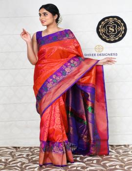 Pink Gadwal Saree 1