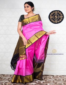 Pink Kanchi Saree 1