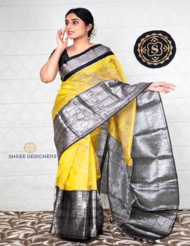 Yellow Kupadam Saree 1