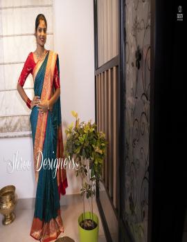 Royal b;lue Banaras saree