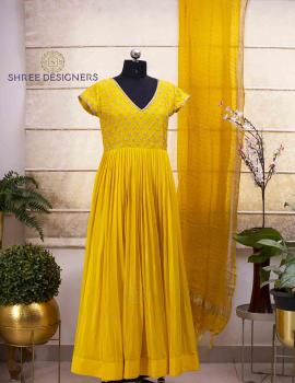 Lemon Yellow Long Gown