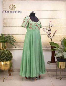 Sea Green Long Gown